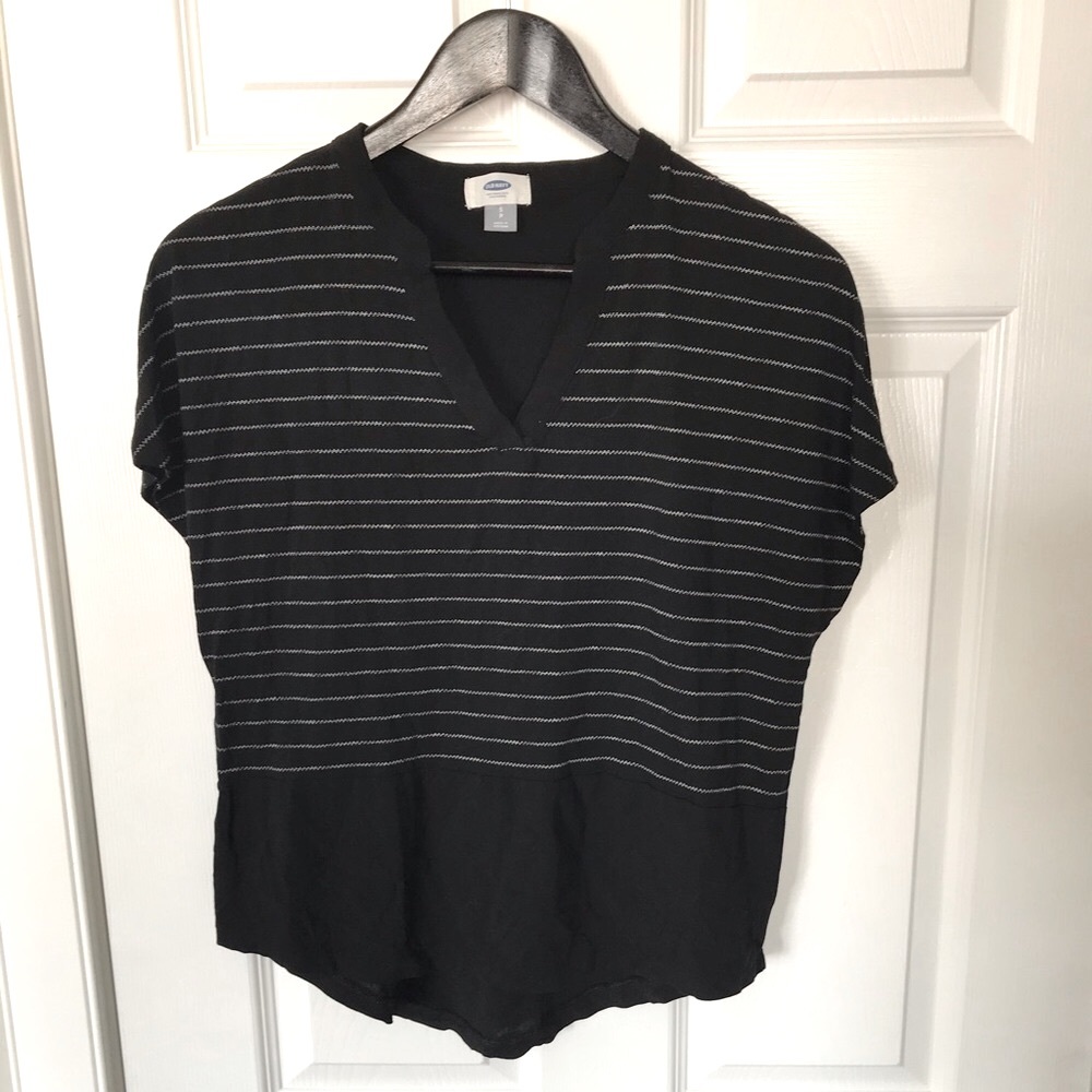 Old Navy Striped Top - Black- Size S